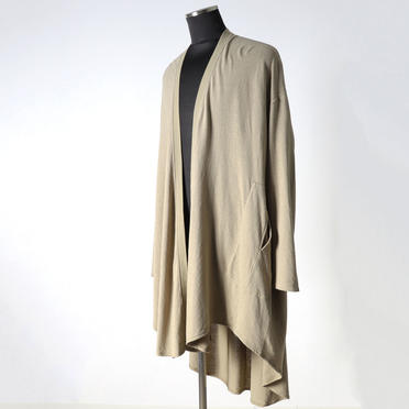 NOIL COTTON CREPE LONG CARDIGAN　SAND No.2