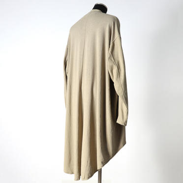 NOIL COTTON CREPE LONG CARDIGAN　SAND No.6