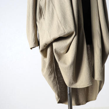 NOIL COTTON CREPE LONG CARDIGAN　SAND No.8