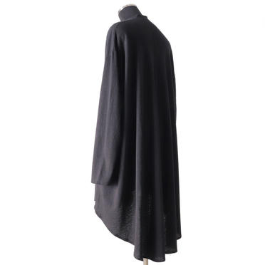 NOIL COTTON CREPE LONG CARDIGAN　BLACK No.4