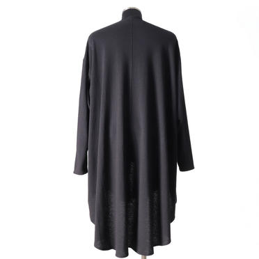 NOIL COTTON CREPE LONG CARDIGAN　BLACK No.5