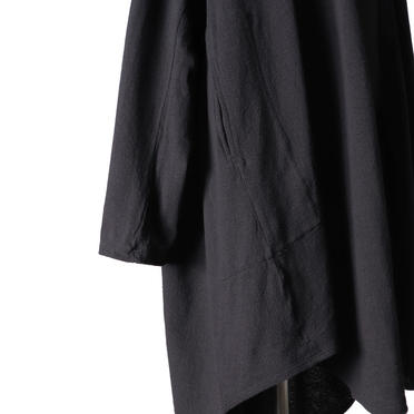 NOIL COTTON CREPE LONG CARDIGAN　BLACK No.10