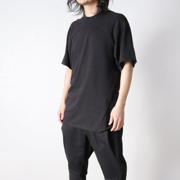 NOIL COTTON CREPE T-SHIRT　BLACK No.14