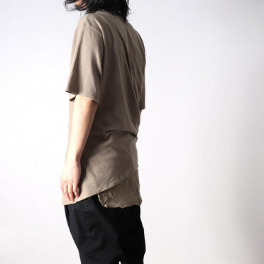 NOIL COTTON CREPE T-SHIRT　SAND No.15