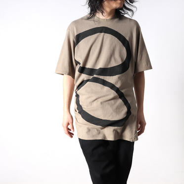 NOIL COTTON CREPE T-SHIRT　SAND No.18