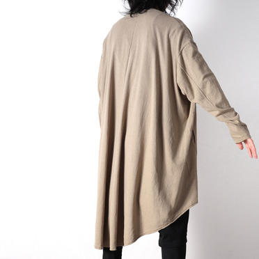 NOIL COTTON CREPE LONG CARDIGAN　SAND No.16