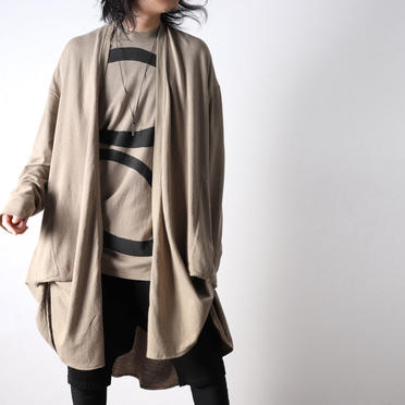 NOIL COTTON CREPE LONG CARDIGAN　SAND No.19