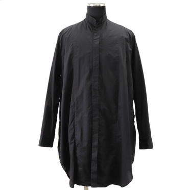 COTTON FANCY TWILL LONG SHIRT　BLACK No.1