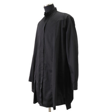 COTTON FANCY TWILL LONG SHIRT　BLACK No.2