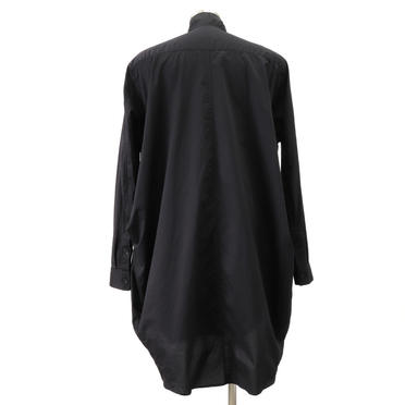 COTTON FANCY TWILL LONG SHIRT　BLACK No.5