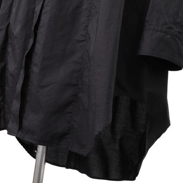 COTTON FANCY TWILL LONG SHIRT　BLACK No.10