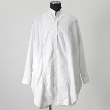 COTTON FANCY TWILL LONG SHIRT　WHITE No.1