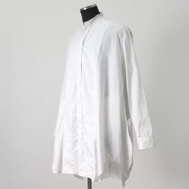 COTTON FANCY TWILL LONG SHIRT　WHITE No.2