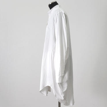 COTTON FANCY TWILL LONG SHIRT　WHITE No.3