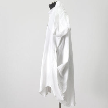 COTTON FANCY TWILL LONG SHIRT　WHITE No.4