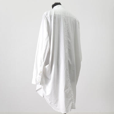 COTTON FANCY TWILL LONG SHIRT　WHITE No.5