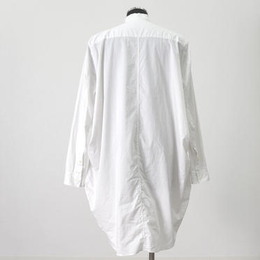 COTTON FANCY TWILL LONG SHIRT　WHITE No.6