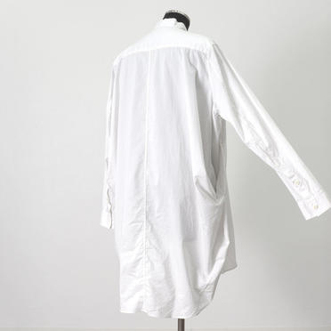 COTTON FANCY TWILL LONG SHIRT　WHITE No.7