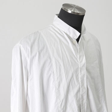 COTTON FANCY TWILL LONG SHIRT　WHITE No.8