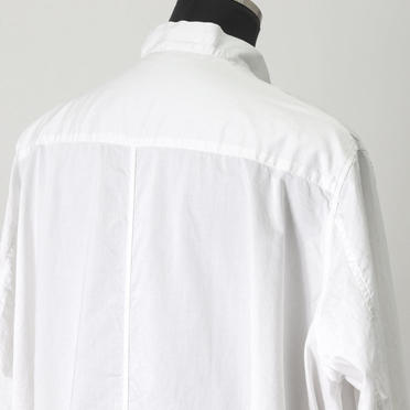 COTTON FANCY TWILL LONG SHIRT　WHITE No.9