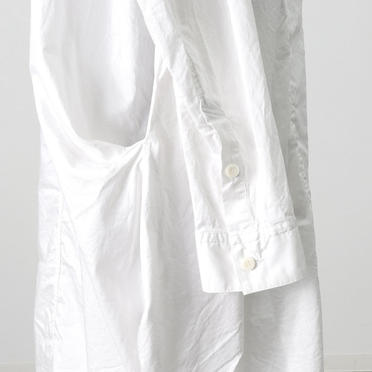 COTTON FANCY TWILL LONG SHIRT　WHITE No.11