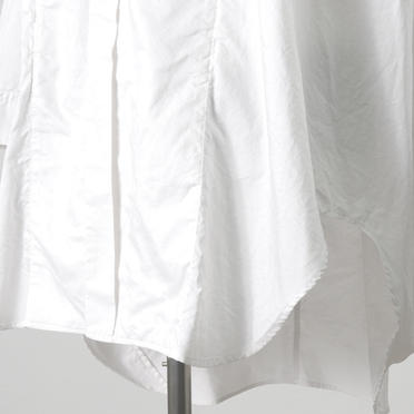 COTTON FANCY TWILL LONG SHIRT　WHITE No.12