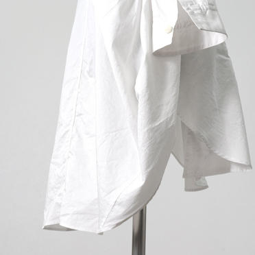 COTTON FANCY TWILL LONG SHIRT　WHITE No.13