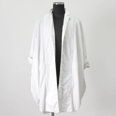 COTTON FANCY TWILL LONG SHIRT　WHITE No.14