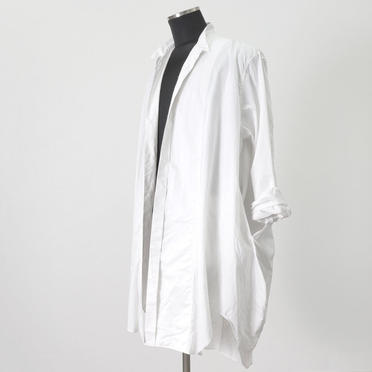 COTTON FANCY TWILL LONG SHIRT　WHITE No.15