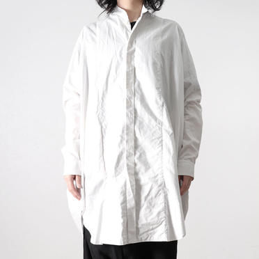 COTTON FANCY TWILL LONG SHIRT　WHITE No.17