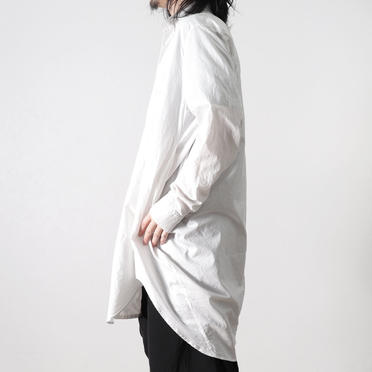 COTTON FANCY TWILL LONG SHIRT　WHITE No.18