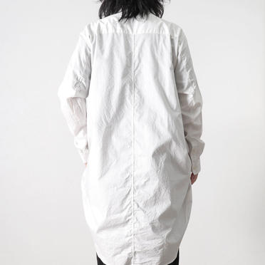 COTTON FANCY TWILL LONG SHIRT　WHITE No.19