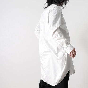 COTTON FANCY TWILL LONG SHIRT　WHITE No.20