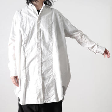 COTTON FANCY TWILL LONG SHIRT　WHITE No.21