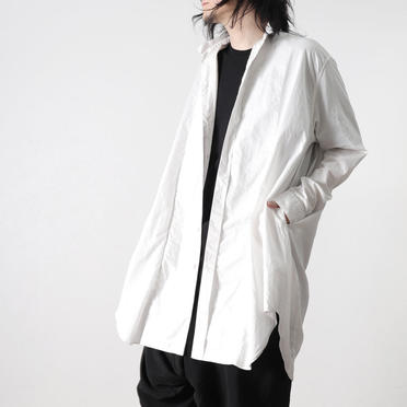 COTTON FANCY TWILL LONG SHIRT　WHITE No.22