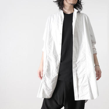 COTTON FANCY TWILL LONG SHIRT　WHITE No.23