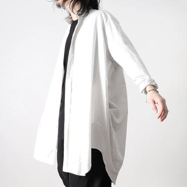 COTTON FANCY TWILL LONG SHIRT　WHITE No.24