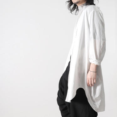 COTTON FANCY TWILL LONG SHIRT　WHITE No.26