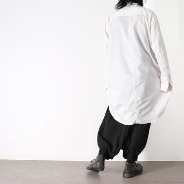 COTTON FANCY TWILL LONG SHIRT　WHITE No.29