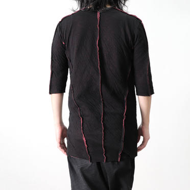 Out Seams Short Sleeve　BK×RED No.15