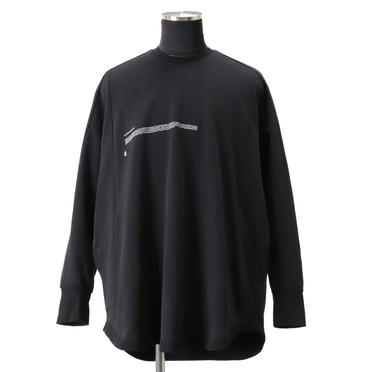 CO FIBRILED INLAY SWEATER　BLACK No.1