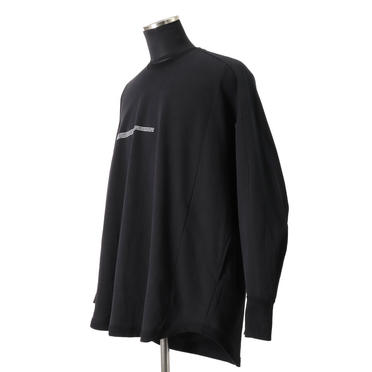 CO FIBRILED INLAY SWEATER　BLACK No.2