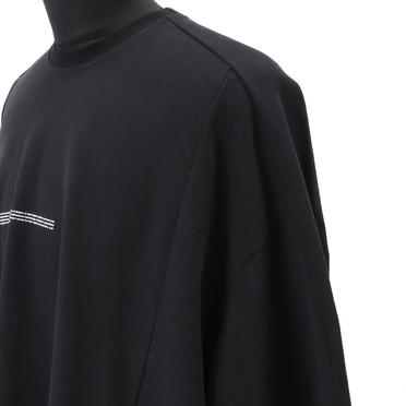 CO FIBRILED INLAY SWEATER　BLACK No.9