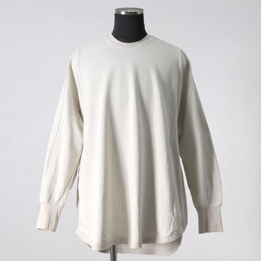 CO FIBRILED INLAY SWEATER　GRAIGE No.1