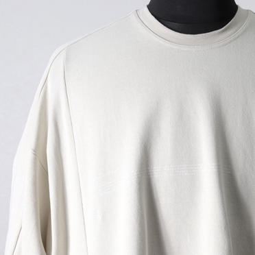 CO FIBRILED INLAY SWEATER　GRAIGE No.8