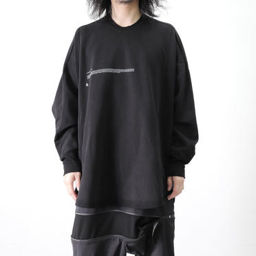 CO FIBRILED INLAY SWEATER　BLACK No.13