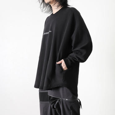 CO FIBRILED INLAY SWEATER　BLACK No.14