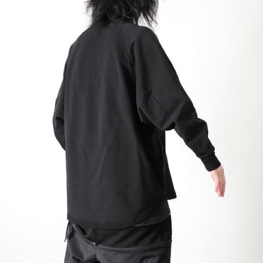 CO FIBRILED INLAY SWEATER　BLACK No.16