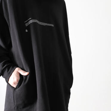 CO FIBRILED INLAY SWEATER　BLACK No.17