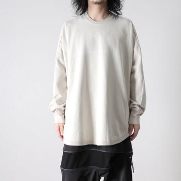 CO FIBRILED INLAY SWEATER　GRAIGE No.13